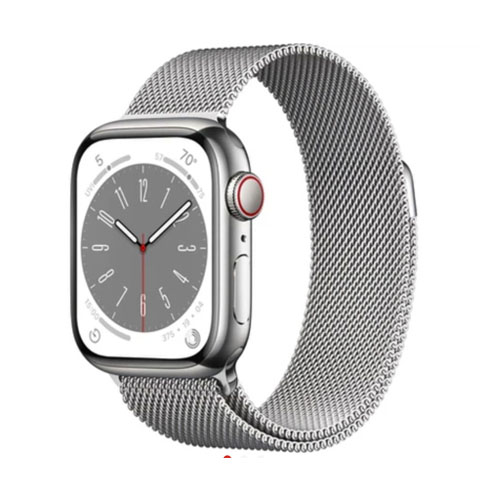 Apple Watch Series 8 (GPS + Cellular) 45mm viền thép dây thép - Bạc